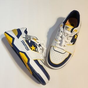 Starter White and Blue Sneakers with Yellow Highlights